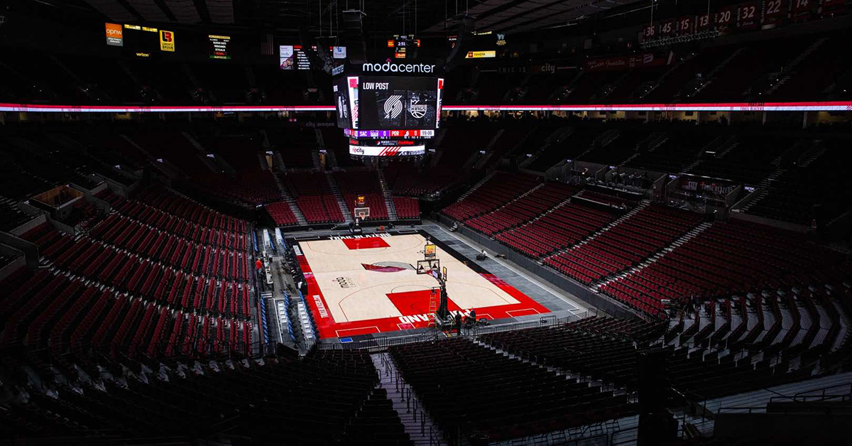 Trail Blazers arena from the 300-level