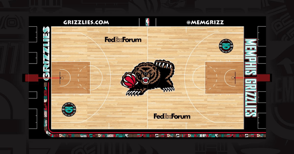 Memphis Grizzlies 25th Anniversary Court